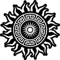 A glyph style icon of sun symbol vector