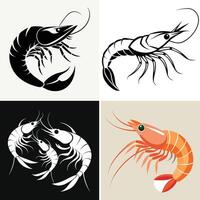 shrimp fish design vector