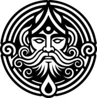 Oceanus symbol icon in filled style vector