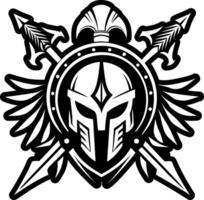 Ares helmet symbol icon in solid style vector
