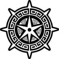 A glyph style icon of star map symbol vector