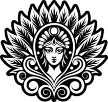 Hera goddess symbol icon in solid style vector