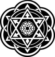 A filled style icon sacred geometry symbol vector