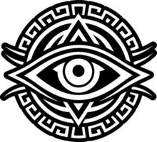 A solid style icon of cyclops eye symbol vector
