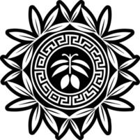 A glyph style icon of olive branch symbol vector