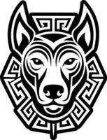 Hunting dog symbol icon in solid style vector