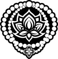 A solid style icon of beads symbol vector