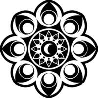 A glyph style icon of moon phases symbol vector