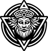 Erebus tattoo icon in solid style vector