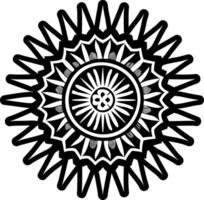 A solid style icon of enlightenment symbol vector
