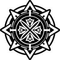 Templar sigil symbol icon in solid style vector