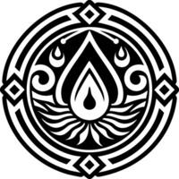 Water symbol icon in solid style vector