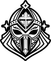 Battle helmet icon in glyph style vector