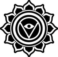 A solid style icon of infinity triangle symbol vector
