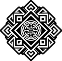 A solid style icon of greek art symbol vector