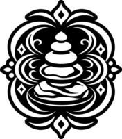 A solid style icon of healing stones symbol vector