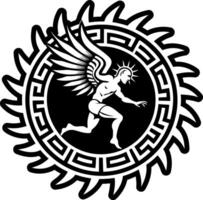 A glyph style icon of icarus symbol vector