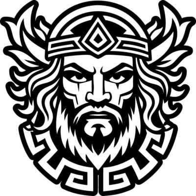 A filled style icon of hephaestus greek symbol