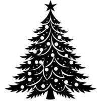Christmas tree set with various festive evergreen trees in a winter holiday theme vector