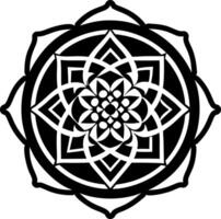 A solid style icon of geometry art symbol vector