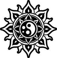 A solid style icon of harmony symbol vector