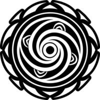 A filled style icon of swirl symbol vector