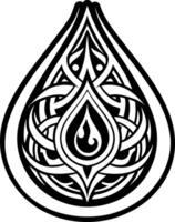 Blood drop symbol icon in solid style vector