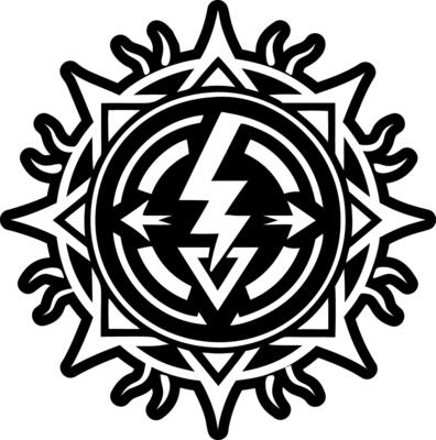 A solid style icon of power symbol