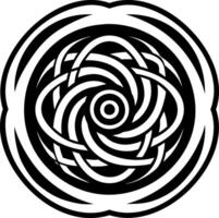 A solid style icon of swirl symbol vector