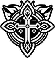 A filled icon of altar symbol vector