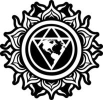 A glyph style icon of healing sign symbol vector