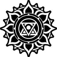 A filled style icon of plexus symbol vector