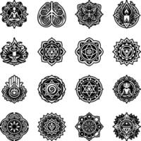 A filled style icon of altar symbol vector