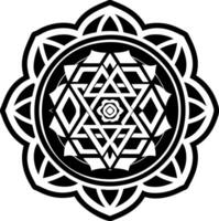 A glyph style icon of geometry pattern symbol vector