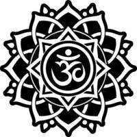 A glyph style icon of om symbol vector