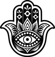 A solid style icon of hamsa symbol vector