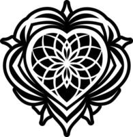 A filled style icon of radiating love symbol vector