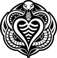 A glyph style icon of snake symbol vector