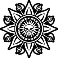 A solid style icon of rays symbol vector