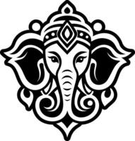 A solid style icon of ganesh symbol vector
