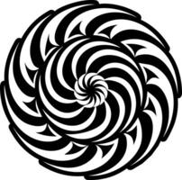 A filled style icon of spiral energy symbol vector