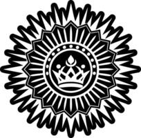 A style icon of sunburst symbol vector