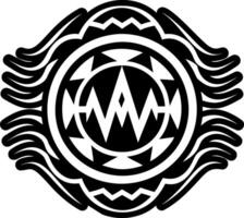 A glyph style icon of waves symbol vector