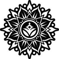 A filled style icon of mandala symbol vector
