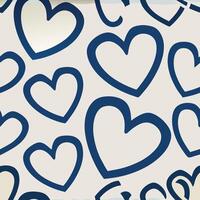 Heart outline simple sketch illustration design. vector