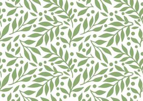 Botanical pattern leaves background. vector