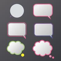 Flat design colorful speech bubbles graphic vector