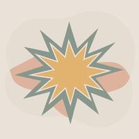 Modern decorative star element with pastel color abstract style vector