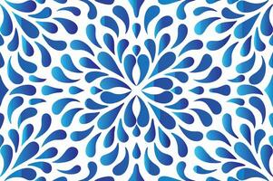 Geometric ikat patterns blue and dark blue color for background. vector
