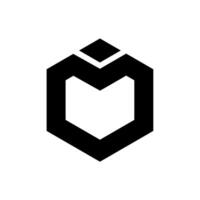 Abstract Hexagon Box Frame Logo Template vector